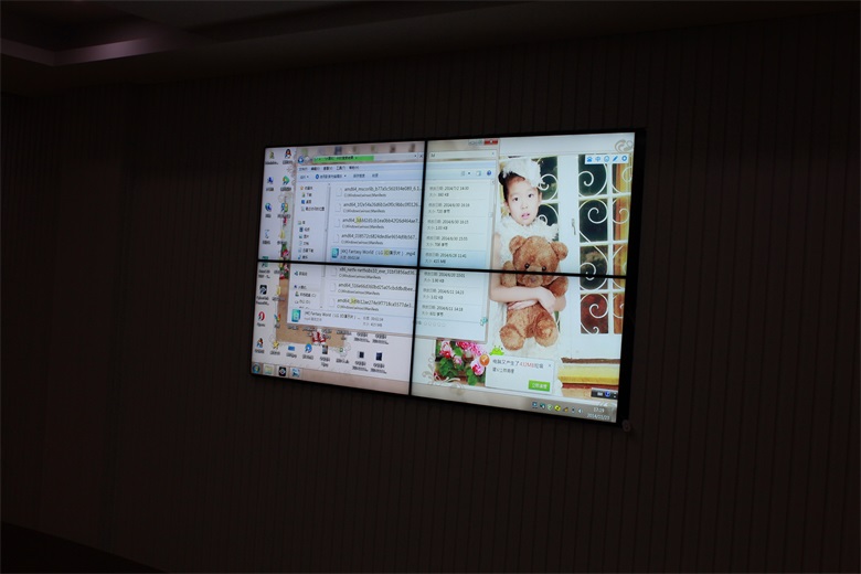 2014年吉林省榆树县实验小学小会议室宽边液晶拼接系统