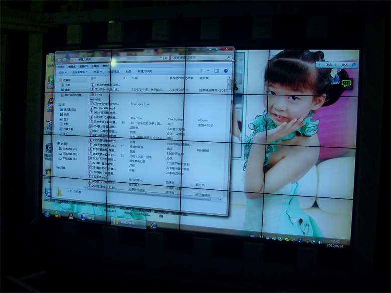 2012年大庆万利辉煌名人会所液晶拼接大屏幕项目