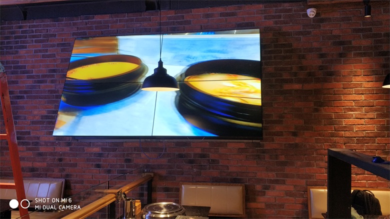 2019年哈尔滨松北万象汇玖和盛自助餐厅液晶拼接屏展示
