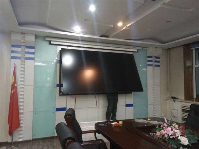 2016年牡丹江气象局小会议室液晶拼接会议系统,拼接屏
