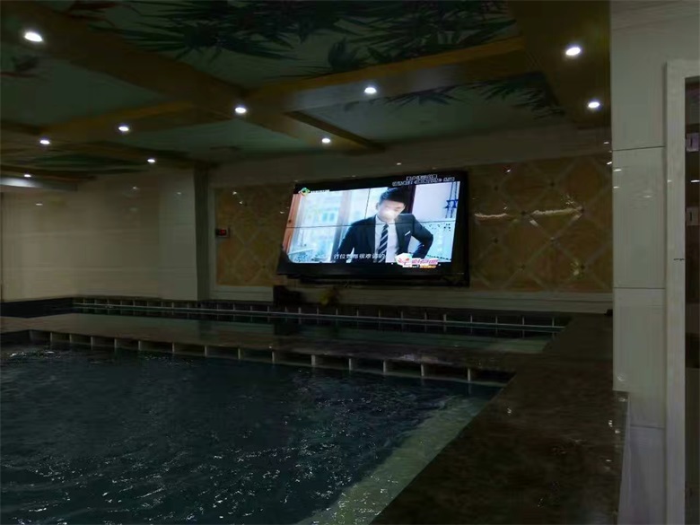 2016年双鸭山云峰汤泉洗浴会馆液晶拼接显示屏,大屏拼接显示屏