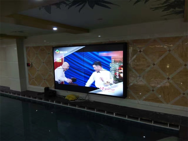 2016年双鸭山云峰汤泉洗浴会馆液晶拼接显示屏,大屏拼接显示屏