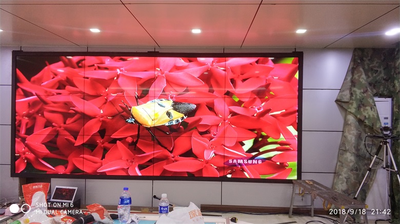 2018年黑龙江省武警森工总队会议室液晶拼接,大屏幕拼接系统